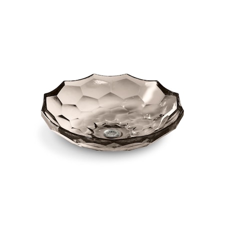 Briolette Vessel Faceted Glass Bathr MPN:2373-TG3
