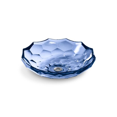 Briolette Vessel Faceted Glass Bathr MPN:2373-TG6