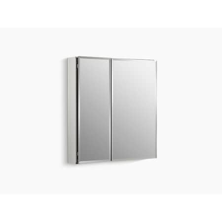Aluminum Two-Door Medicine Cabinet With Mirrored Doors, Beveled Edges 25