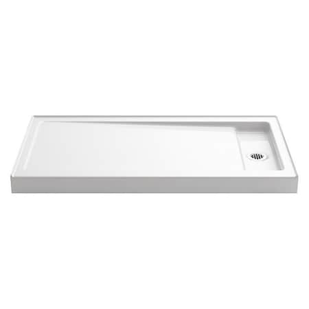 Shower Base, Cast Iron, White, 4
