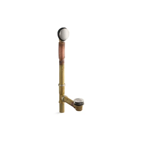 Clearflo Brass Toe Tap Bath Drain MPN:7259-BN