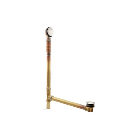 Clearflo Brass Toe Tap Bath Drain MPN:7265-BN