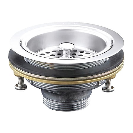 Strainer, Silver, 2 7/8 in H, 4 1/2 in Dia MPN:K-8799-CP