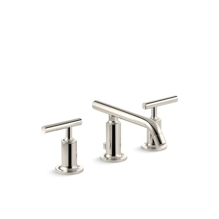Purist Widespread Lavatory Faucet Wit, Polished Nickel 3 Hole MPN:14410-4-SN