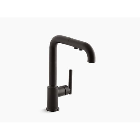 0 in Mount, 1 Hole Purist Primary Pullout Kitchen Faucet MPN:7505-BL