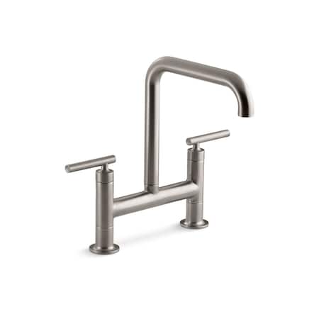 8 in Mount, 2 Hole Purist Deck-Mount Bridge Faucet MPN:7547-4-VS