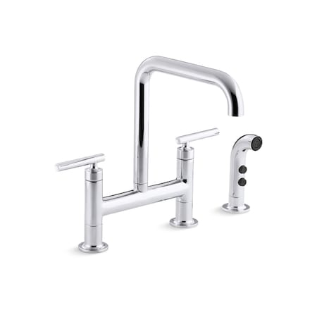 Purist Deck-Mount Bridge Faucet With MPN:7548-4-CP