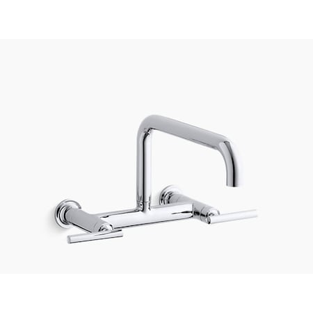 8 in Mount, 2 Hole Purist Wall-Mount Bridge Faucet MPN:7549-4-CP