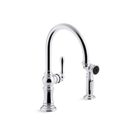 0 in Mount, 1 Hole Artifacts 2-Hole Kitchen Sink Faucet MPN:99262-CP