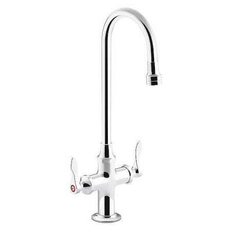 Manual Gooseneck Bathroom Faucet, Single Hole Mount, Polished Chrome MPN:K-100T70-4AKA-CP