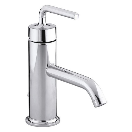 Manual Straight Spout Bathroom Faucet, Single Hole Mount, Polished Chrome MPN:K-14402-4A-CP
