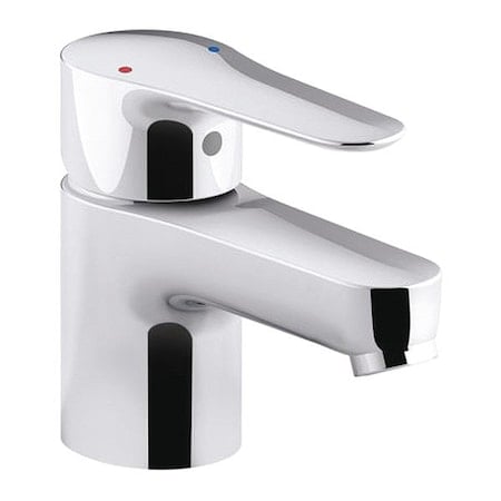 Single Handle Single Hole Mount, 1 Hole Straight Spout Bathroom Faucet, Polished chrome MPN:K-16027-4-CP