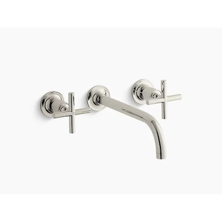 Purist® Wall-Mount Bathroom Sink Faucet Trim With Cross Handles And 9