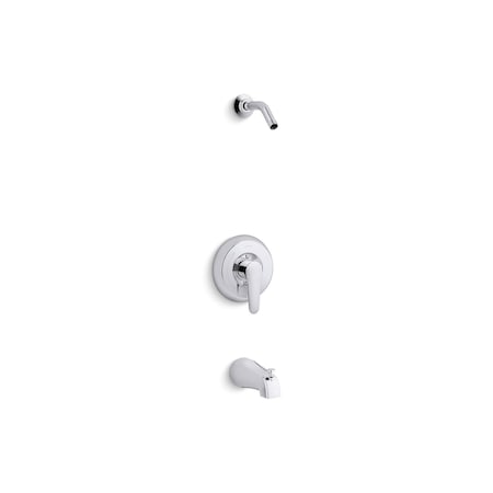July(Tm) Rite-Temp® Bath And Shower Valve Trim With Lever Handle And Npt Spout, Less Showerhead MPN:TLS98007-4-CP