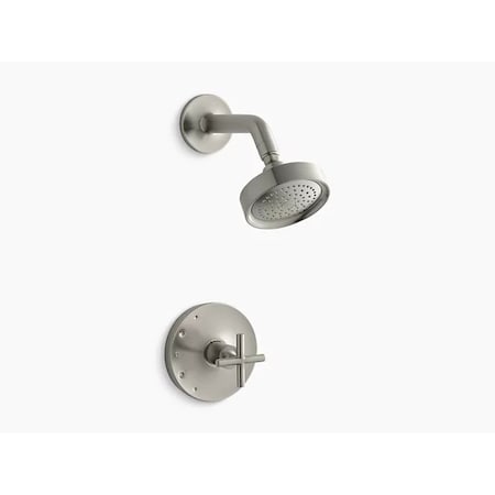 Purist® Rite-Temp® Shower Valve Trim With Cross Handle And 2.5 Gpm Showerhead MPN:TS14422-3-BN