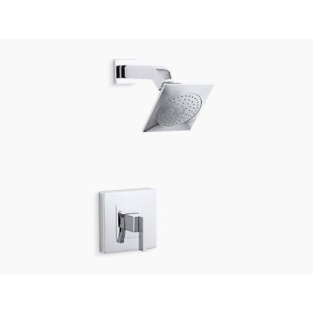 Loure® Rite-Temp® Shower Valve Trim With Lever Handle And 2.5 Gpm Showerhead MPN:TS14670-4-CP