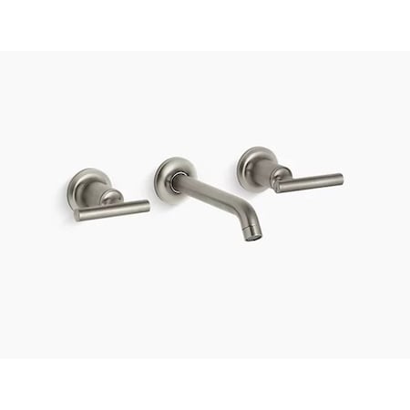 Purist® Widespread Wall-Mount Bathroom Sink Faucet Trim With Lever Handles And 6-1/4