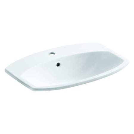 Bathroom Sink 20 3/8 in x 11 1/2 in, 1, Drop-In, Vitreous china MPN:K-2351-1-0