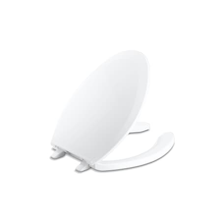 Lustra Elongated Toilet Seat With An, Plastic, White MPN:4650-A-0
