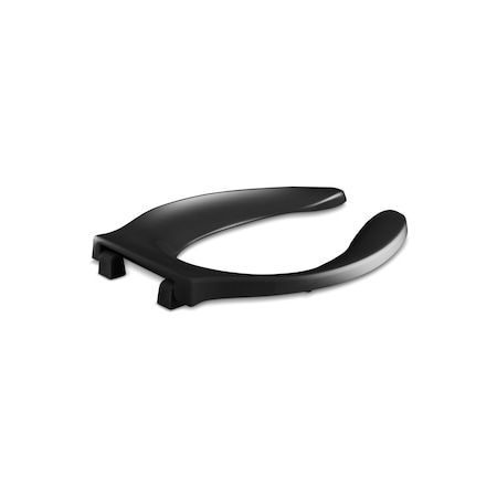 Stronghold Elongated Toilet Seat With, Plastic, Black MPN:4731-C-7