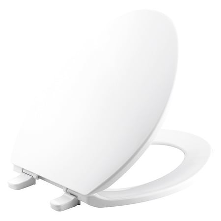 Toilet Seat With Cover, Quick Release Hinge, Elongated, White MPN:K-4774-0