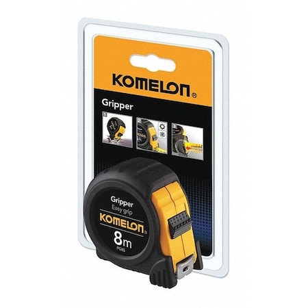 8m Metric Tape Measure, 25mm Blade, Black MPN:PG85