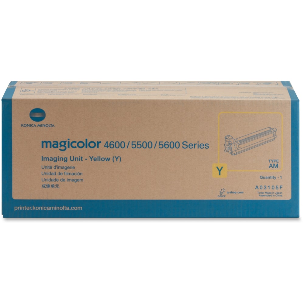 Konica Minolta - (120 V) - yellow - original - printer imaging unit - for magicolor 4650, 5550, 5570, 5650, 5670 MPN:A03105F
