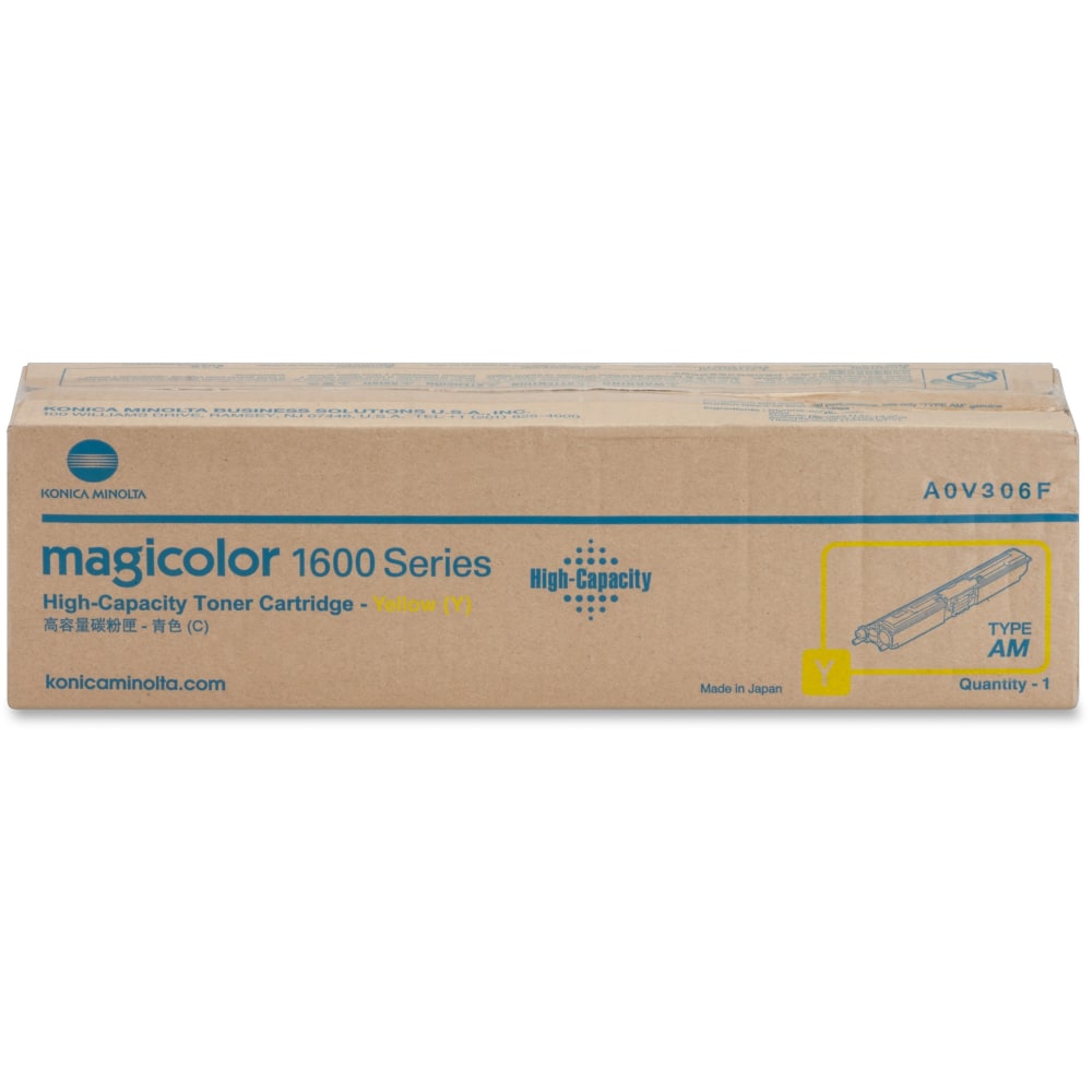 Konica Minolta Original Toner Cartridge - Laser - High Yield - 2500 Pages - Yellow - 1 Each MPN:A0V306F