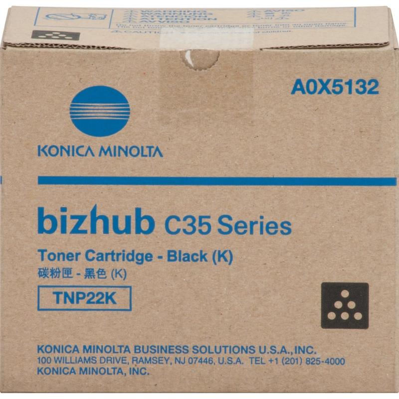 Konica Minolta TNP22K Original Toner Cartridge - Laser - 5200 Pages - Black - 1 Each (Min Order Qty 3) MPN:A0X5132