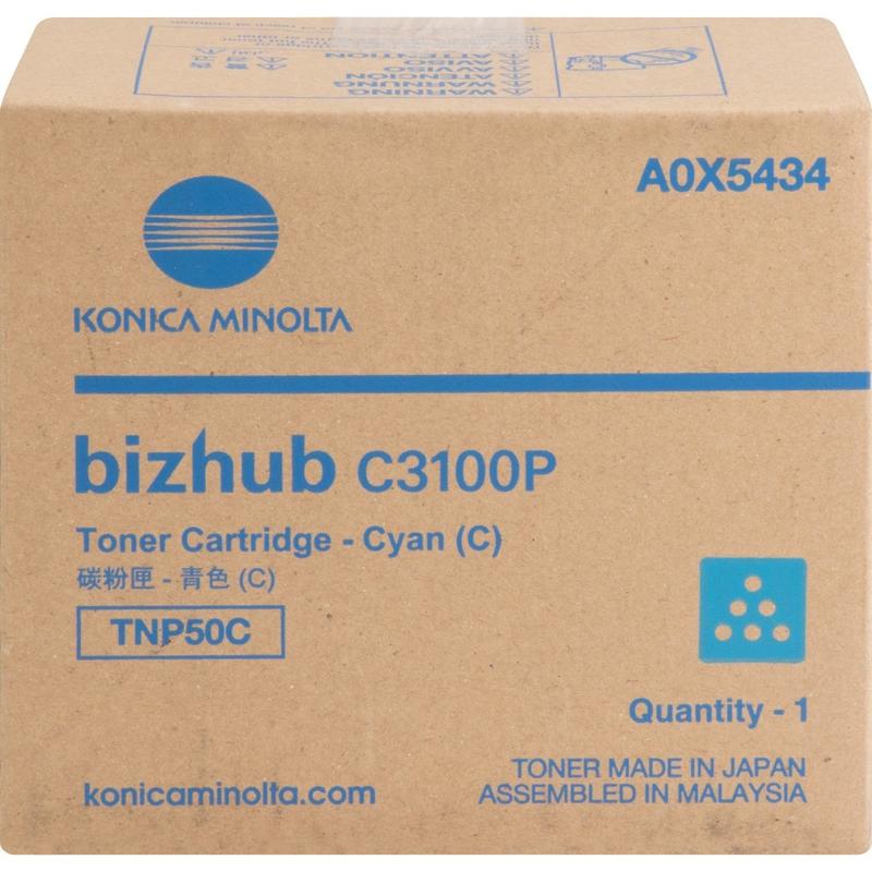Konica Minolta TNP50C Original Laser Toner Cartridge - Cyan - 1 Each - 6000 Pages MPN:KNMA0X5434
