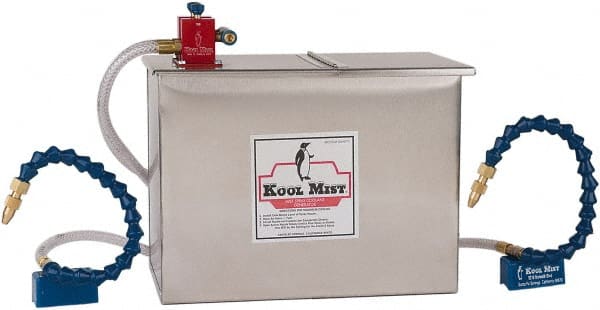 Tank Mist Coolant System: 4.9 gal Stainless Steel Tank, 2 Outlet MPN:102NF12