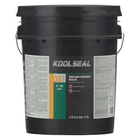 Asphalt Sealer, Pail, Black, 100 sq ft Coverage MPN:KS0073300-20