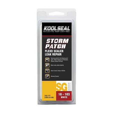 Leak Repair Strip, 2 in x 3 ft, Roll, Gray, Storm Patch MPN:KS0018103-99