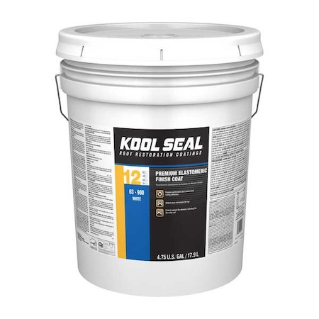 Elastomeric Roof Coating, 4.75 gal, Pail, White MPN:KS0063900-20