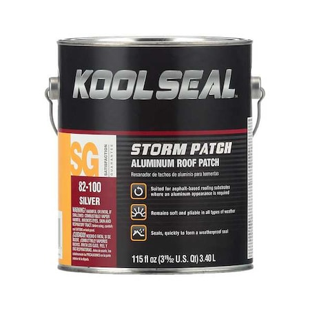 Roof Leak Repair, 1 gal, Can, Silver MPN:KS0082100-16
