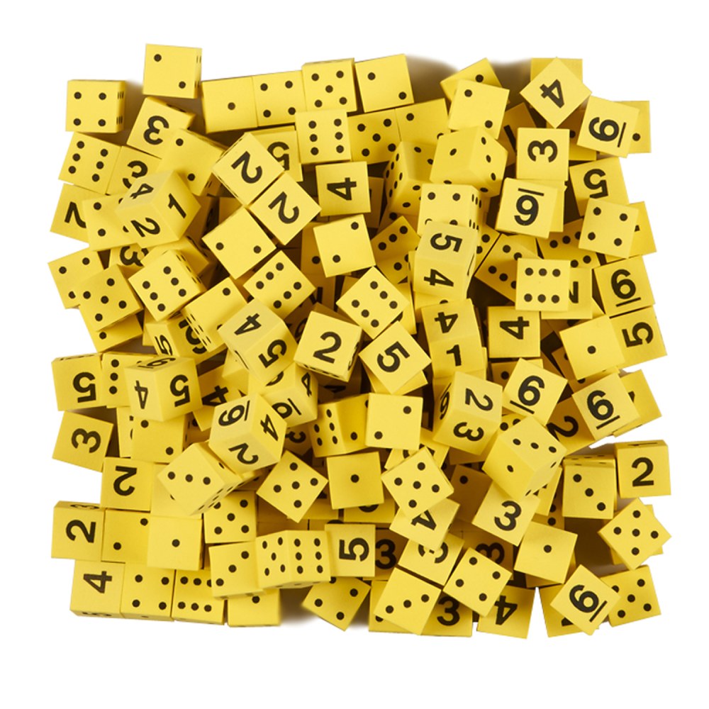 Koplow Games Foam Dice, 5/8in, Yellow, Pack Of 200 Dice MPN:KOP18924