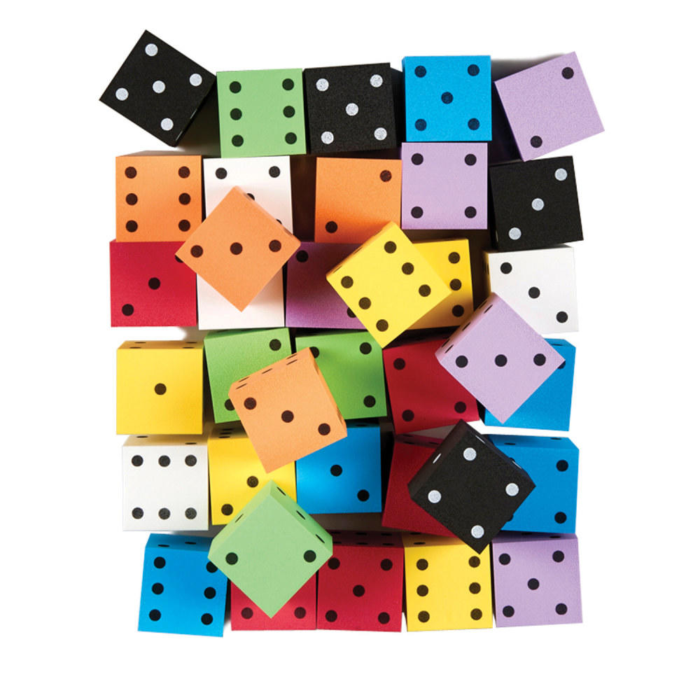 Koplow Games Foam Spot Dice, 2in, Assorted Colors, Bag Of 36 MPN:KOP18930