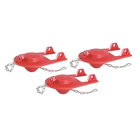 Toilet Flapper, Rubber, Red, PK3 MPN:2001TP