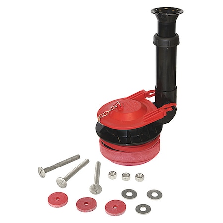 Flush Vlv Kt, Plastic, Rubber, SS, Black/Red MPN:5030BP