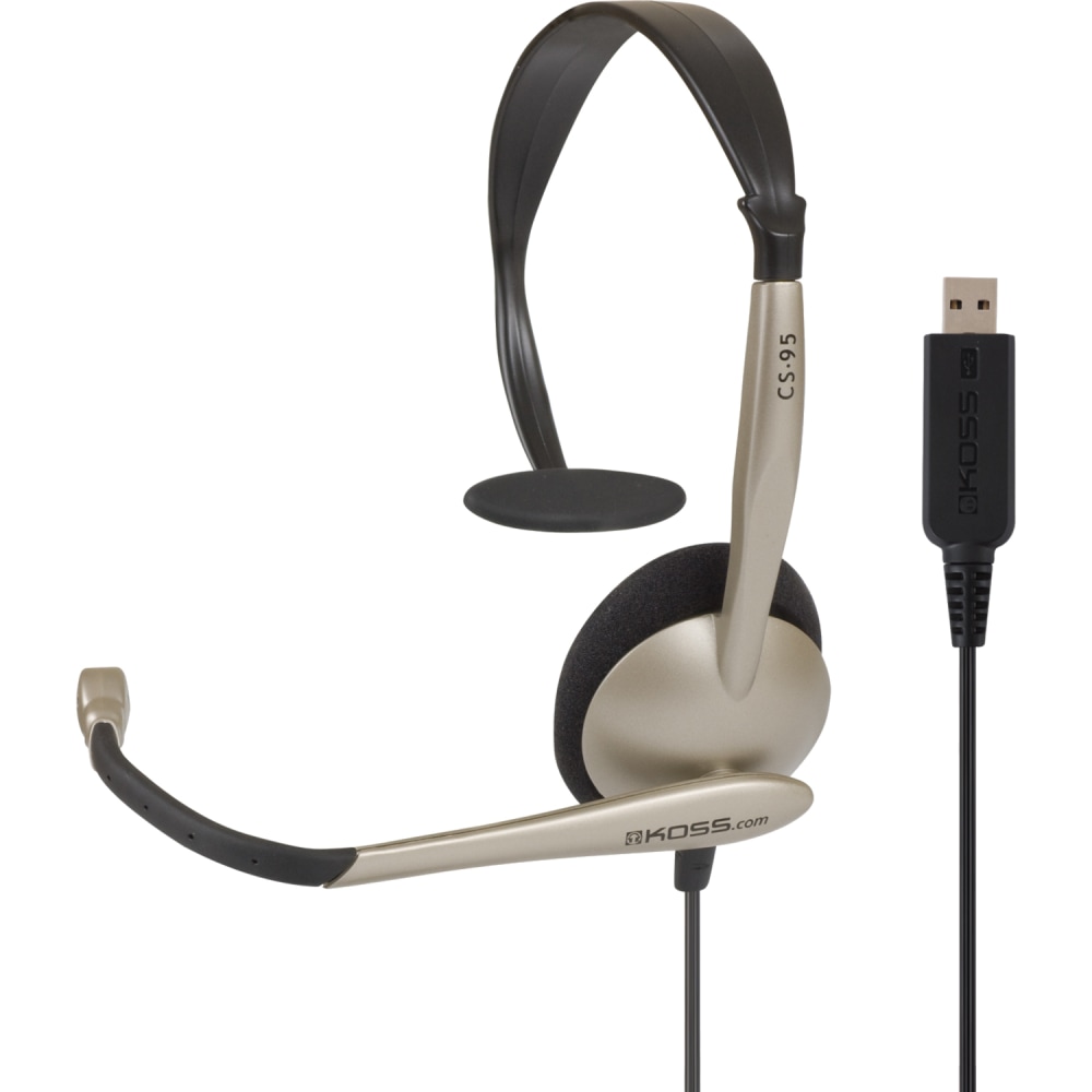 Koss CS95 USB On-Ear Communication Headset, Black/Gray, 184060 MPN:184060