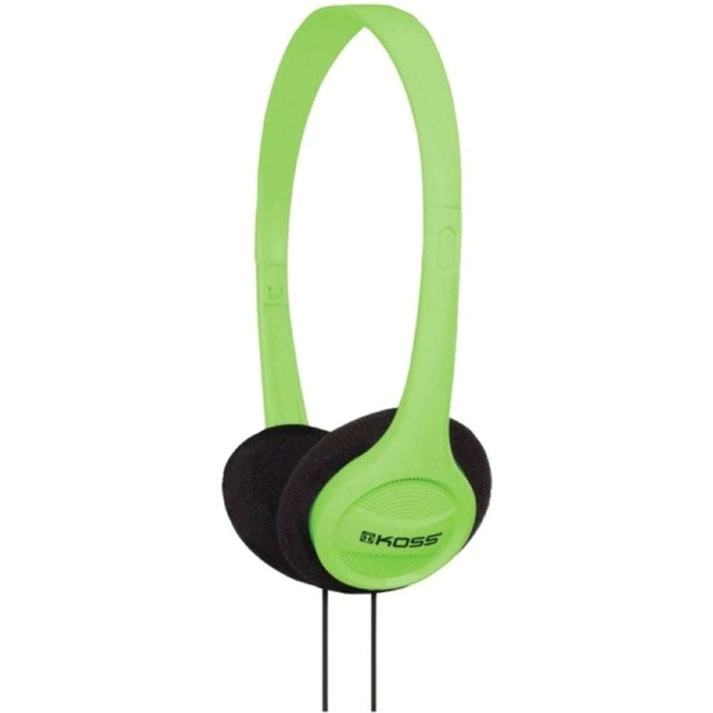 Koss KPH7 On-Ear Headphones - Stereo - Wired - 32 Ohm - 80 Hz to 18 kHz - Over-the-head - Binaural - Supra-aural - 4 ft Cable - Green - 1 MPN:KPH7G