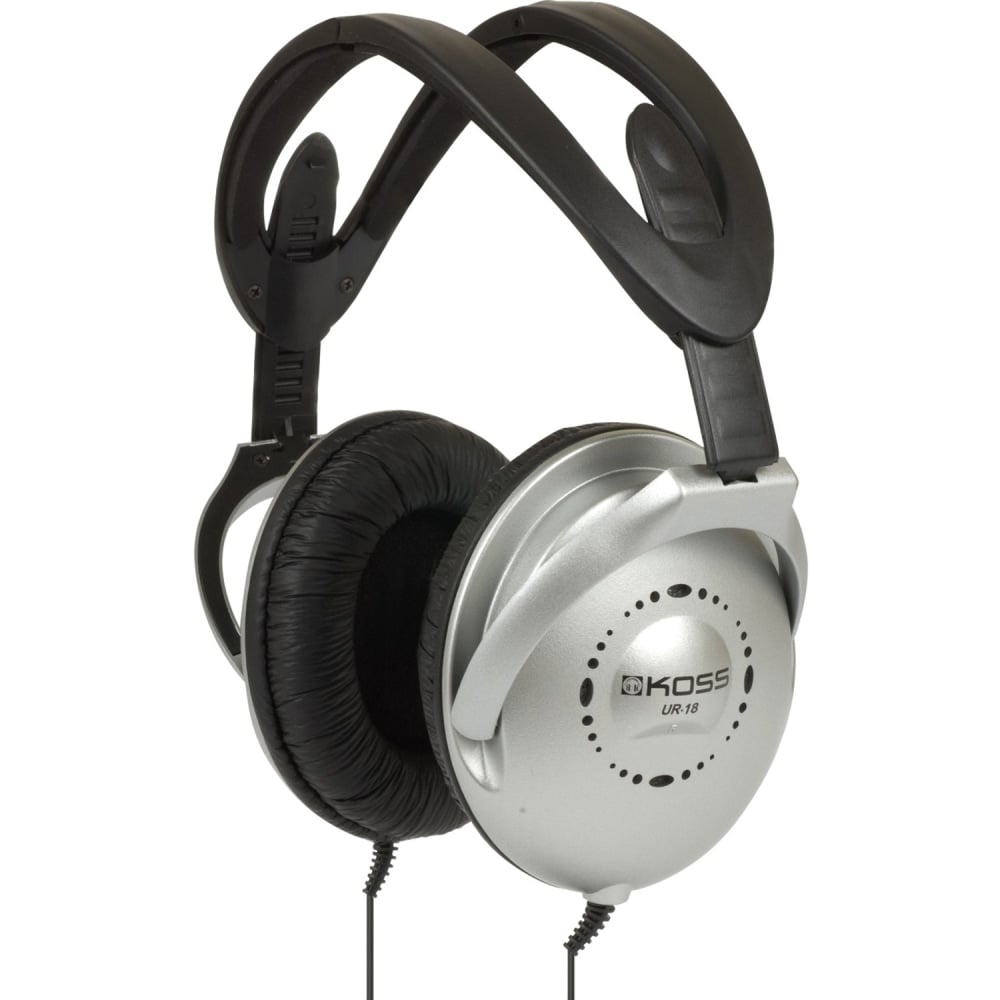 Koss Wired Stereo Headphones, Silver, UR18 MPN:184903