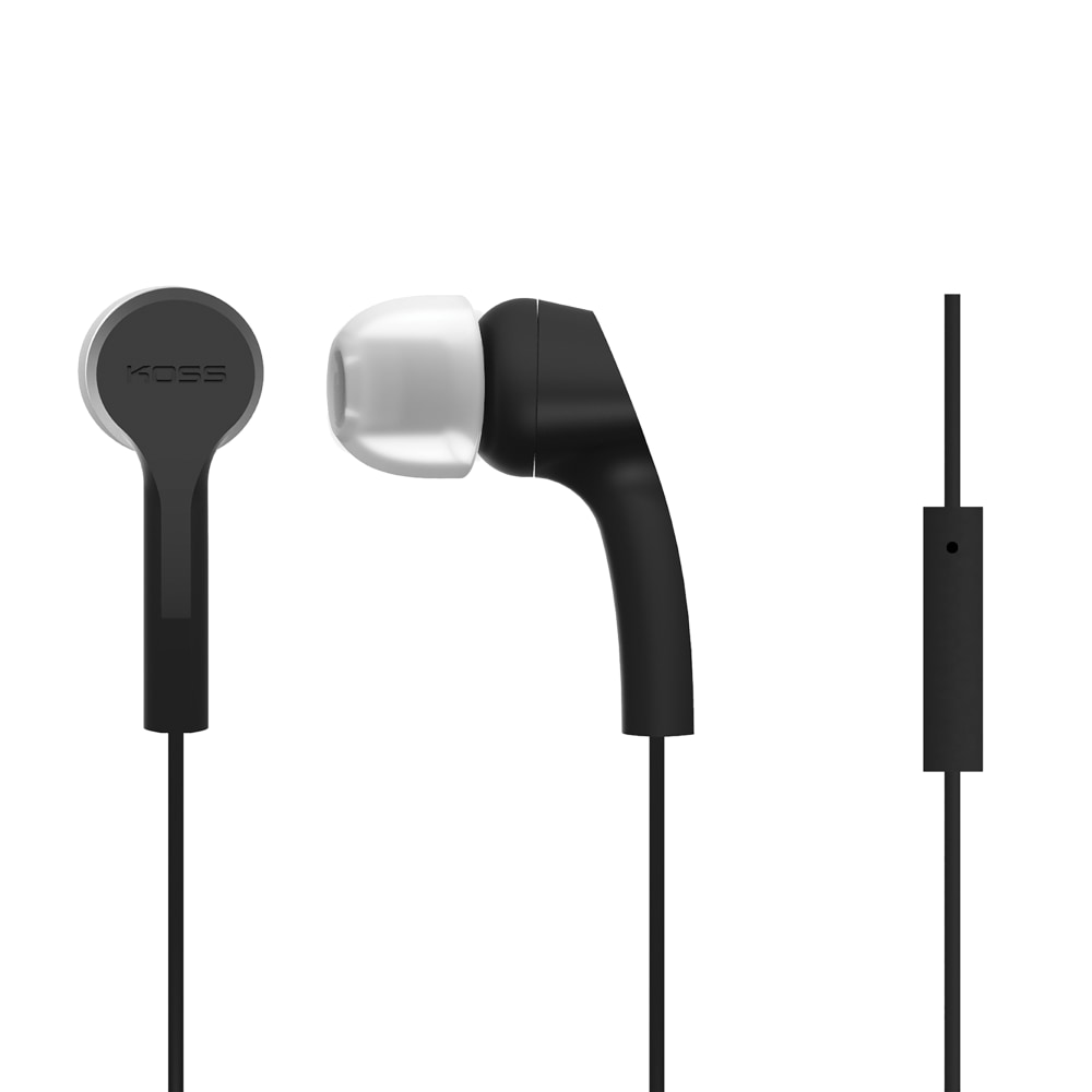 KOSS KEB9i Earbuds With Microphone And In-Line Remote, Black, 192526.101 MPN:192526.101