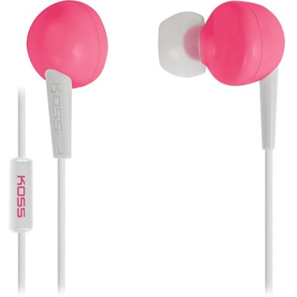 Koss KEB6i Earset - Stereo - Mini-phone (3.5mm) - Wired - 32 Ohm - 60 Hz to 20 kHz - Earbud - Binaural - In-ear - 3.94 ft Cable - Pink MPN:KEB6IP