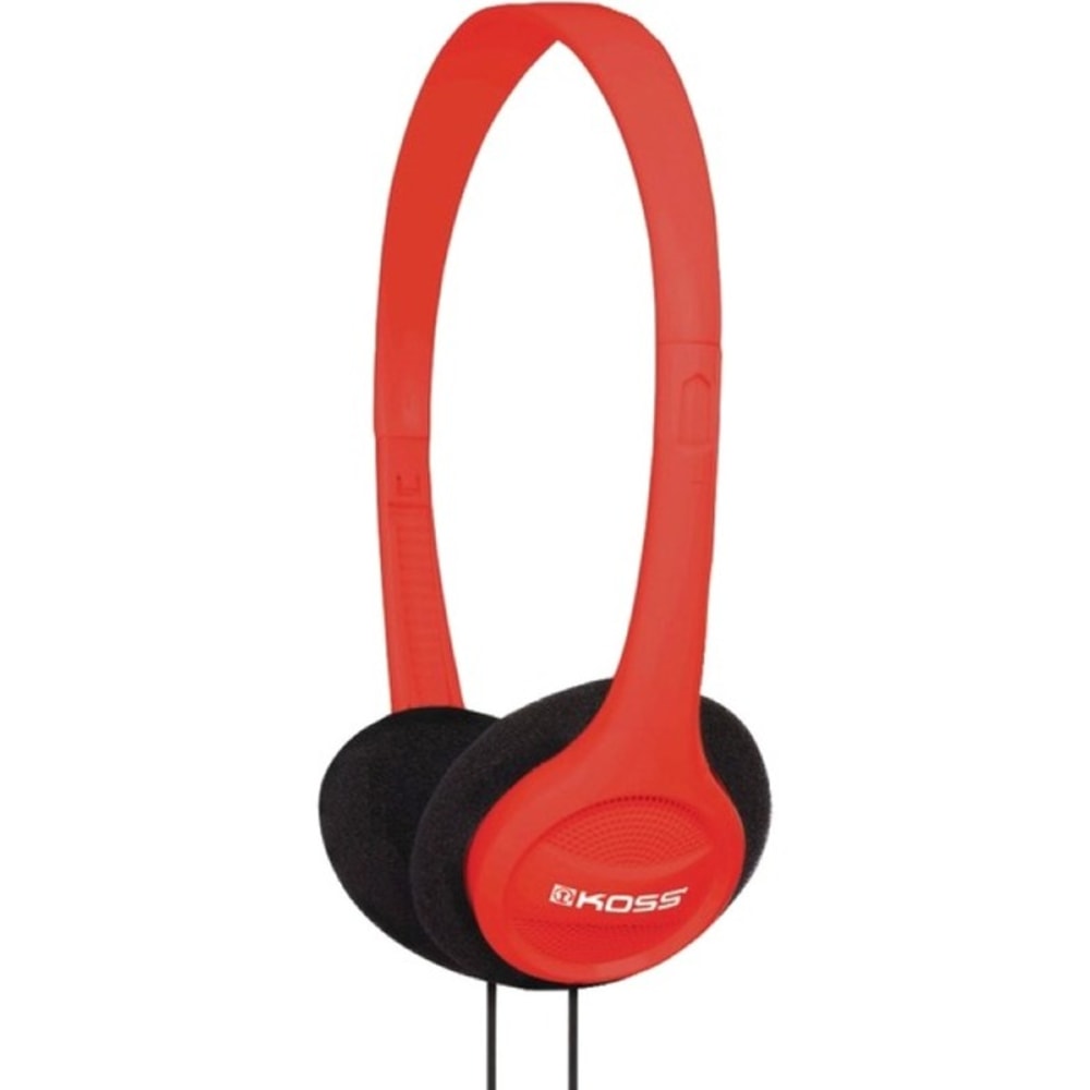 Koss KPH7 On-Ear Headphones - Stereo - Wired - 32 Ohm - 80 Hz to 18 kHz - Over-the-head - Binaural - Supra-aural - 4 ft Cable - Red - 1 MPN:KPH7R