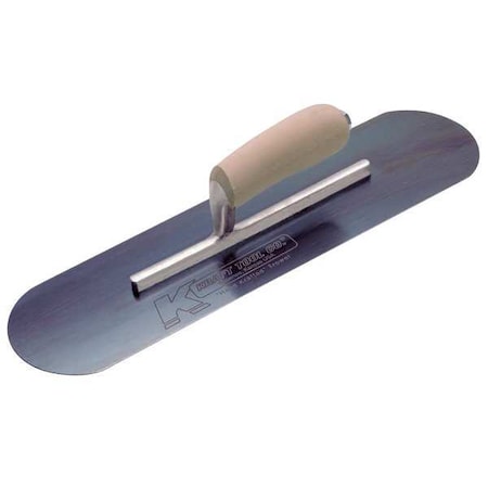 Pool Trowel, Round, 4 x 16 in, Blue Steel MPN:CF279B