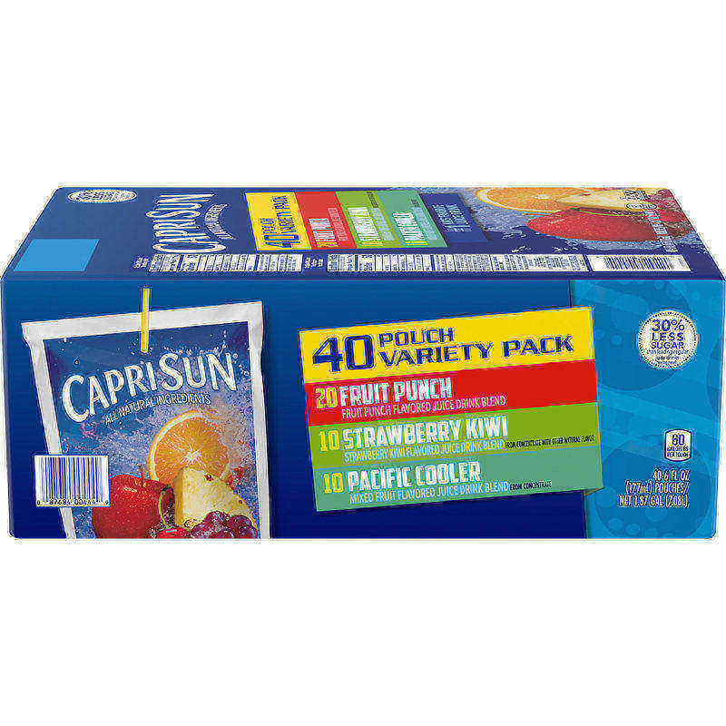 Capri Sun Variety Pack, 6 Oz, Pack Of 40 Pouches MPN:444
