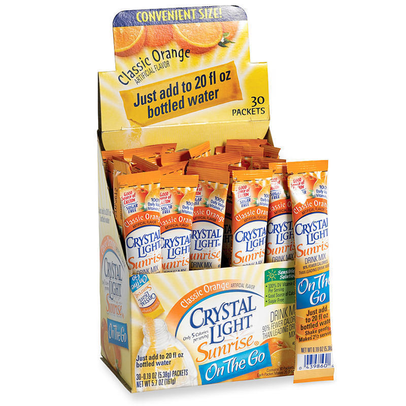 Crystal Light On-The-Go Mix Sticks, Classic Orange, 0.16 Oz, Box Of 30 MPN:504
