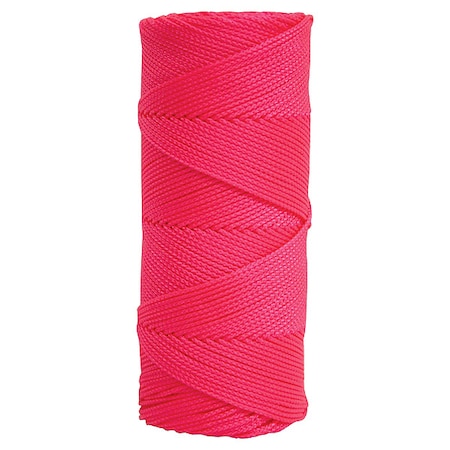 Masons Line, 500 ft, Braided Nylon, Pink MPN:BC355