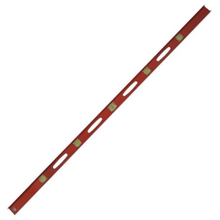 I-Beam Level, Alum, Red, 72 in L, 10 Vials MPN:SLHD72